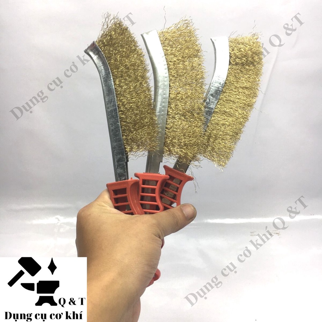 Bàn chải sắt đánh rỉ , Chổi sắt cán đỏ cầm tay
