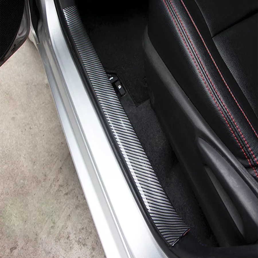Miếng dán cao su carbon chống trầy chống va đập cho cửa xe hơi,cốp sau ôtô Bản 5cm Dài 2 mét