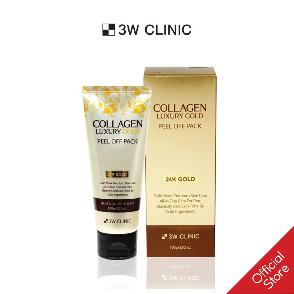 Mặt Nạ Lột Tinh Chất Vàng 24K 3W CLinic Collagen & Luxury Gold Peel Off Pack 100G