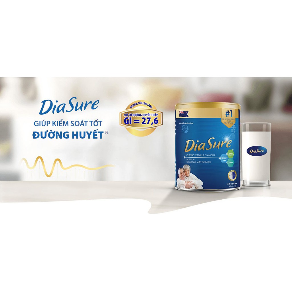 [CHÍNH HÃNG] Sữa bột dinh dưỡng Diasure Lon 650g_850g (Dinh dưỡng dành cho người tiểu đường)