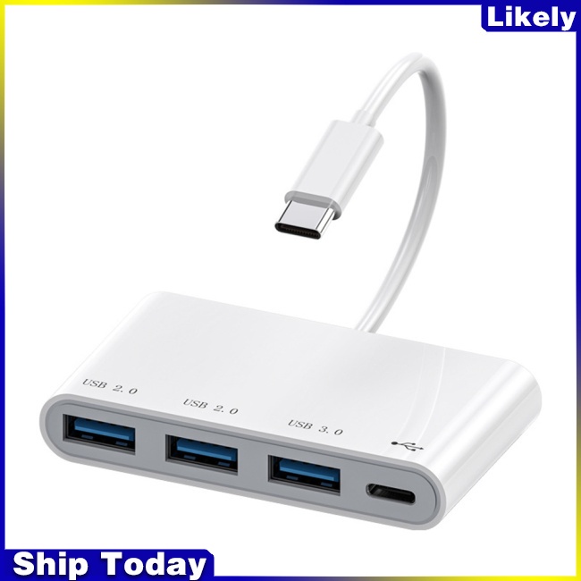 Đế Sạc Chia 4 Cổng Usb 3.0 Type C Cho Bàn Phím Máy Tính