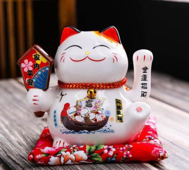 Mèo thần tài . vẫy tay .cao 16cm chiêu tài dước lộc | BigBuy360 - bigbuy360.vn