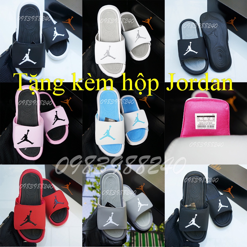 Dép JD Jordan bóng rổ FREE SHIP + hộp hãng + hàng VNXK loại 1.1 unisex hot trend quai ngang dán nam nữ. BH Slippers