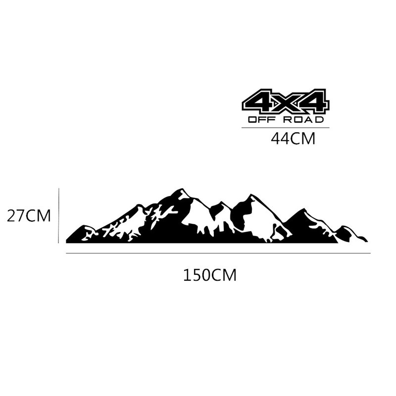 Car Sticker 4X4 Off Road Graphic Decal for Ford Ranger Raptor Pickup Isuzu Dma Nissan NAVARA Toyota Hilux Accessories