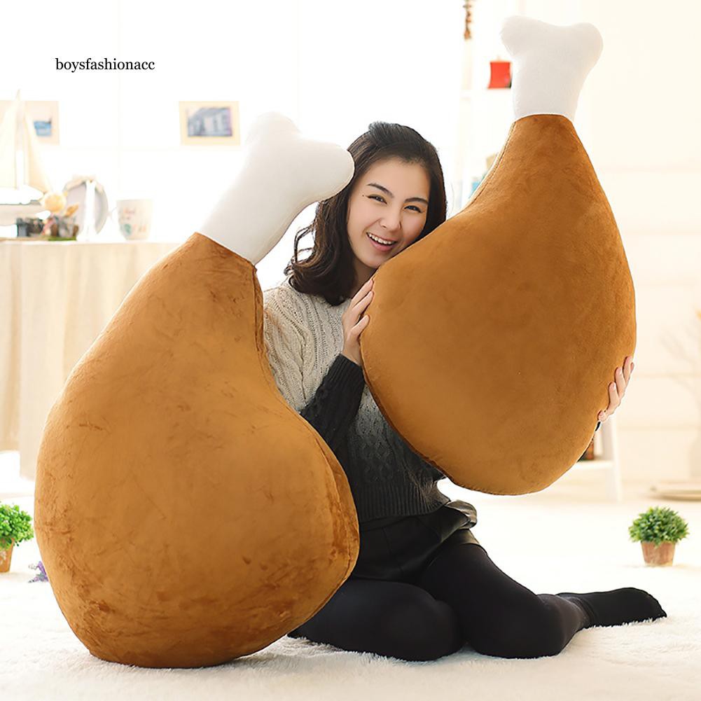 BOYS Simulation 3D Chicken Leg Plush Toy Stuffed Soft Pillow Cushion Kids Girl Gift