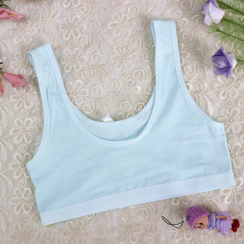 Áo Ngực Cotton Thoáng Khí Đính Nơ Họa Tiết Hoạt Hình Dễ Thương Thời Trang Mùa Hè Cho Bạn Gái