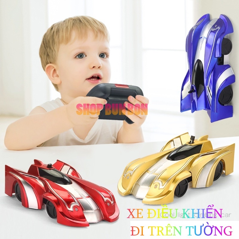 Xe Ôtô leo tường, leo trần nhà thông minh có điều khiển từ xa Ô tô điều khiển đồ chơi cho bé
