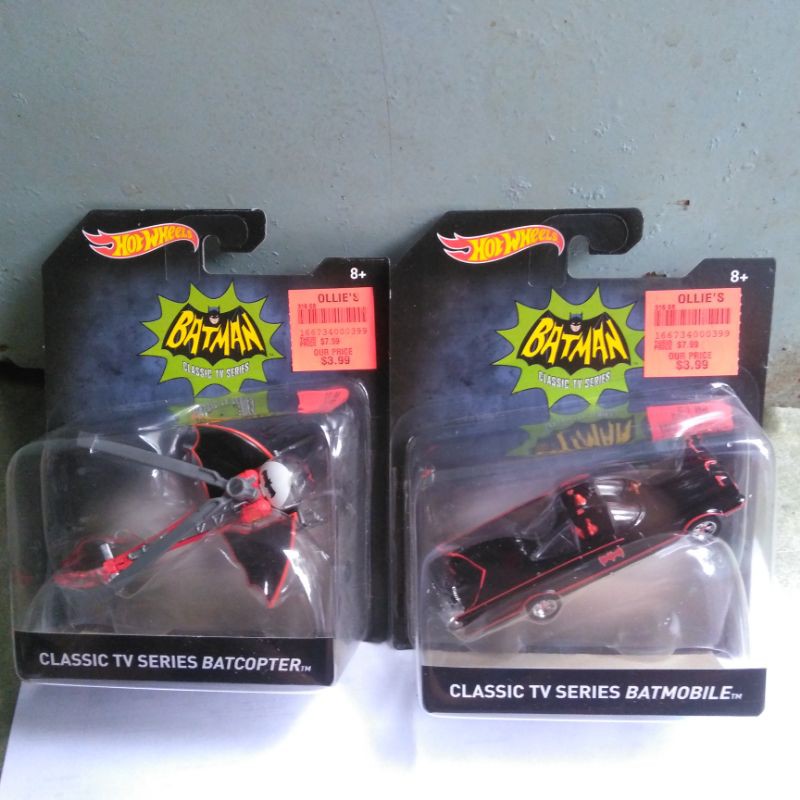 Bộ 2 Hotwheels Batman tỉ lệ 1:50 - Máy bay &amp; xe Hotwheels Classics TV , hàng hiếm và rẻ