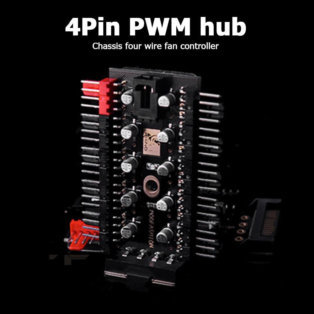 Hub chia chuyển tốc độ PWM quạt PC 12V bo mạch chủ 1 đến 10 cổng 4 chân