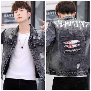 áO Khoác Nam Jeans ảnh thật Áo Khoác Jean Nam Cao Cấp Jeans Rách - Two