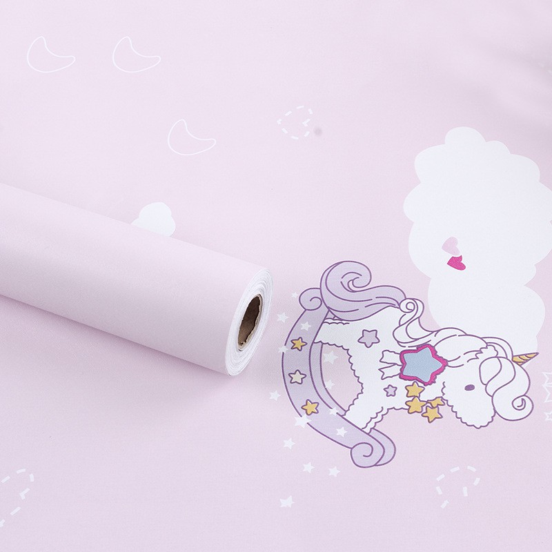 1m decal giấy dán tường ngựa gỗ khổ 45cm keo sẵn