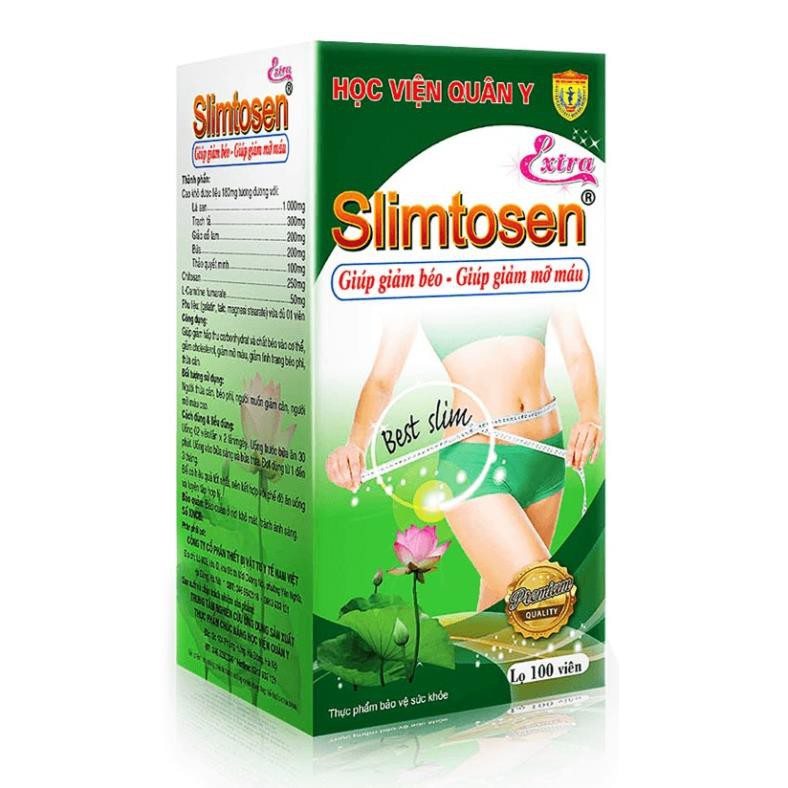 Viên Slimtosen extra Học viện quân y giảm béo an toàn H154