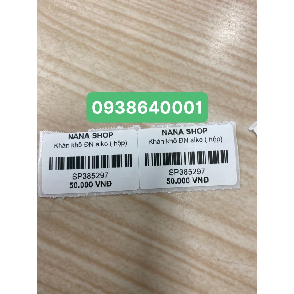 Giấy in mã vạch 35x22 mm 2 tem/ hàng giấy nhiệt 70x22 2700 tem/ cuộn