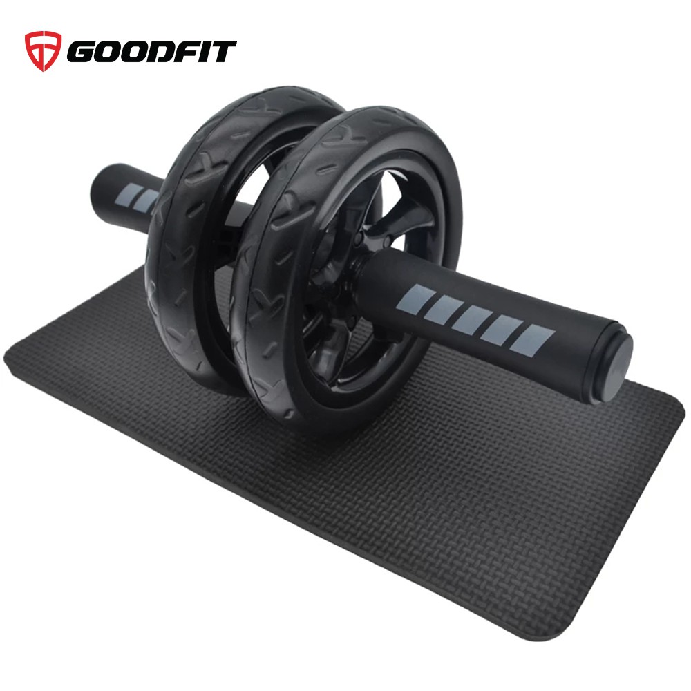 Con lăn tập bụng 2 bánh tặng kèm thảm GoodFit GF601AB