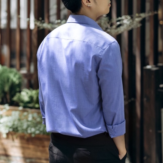 Áo sơ mi nam SATOSHI SASM57 chất cotton lụa kẻ ô nhỏ ray dài dáng vừa nhiều màu