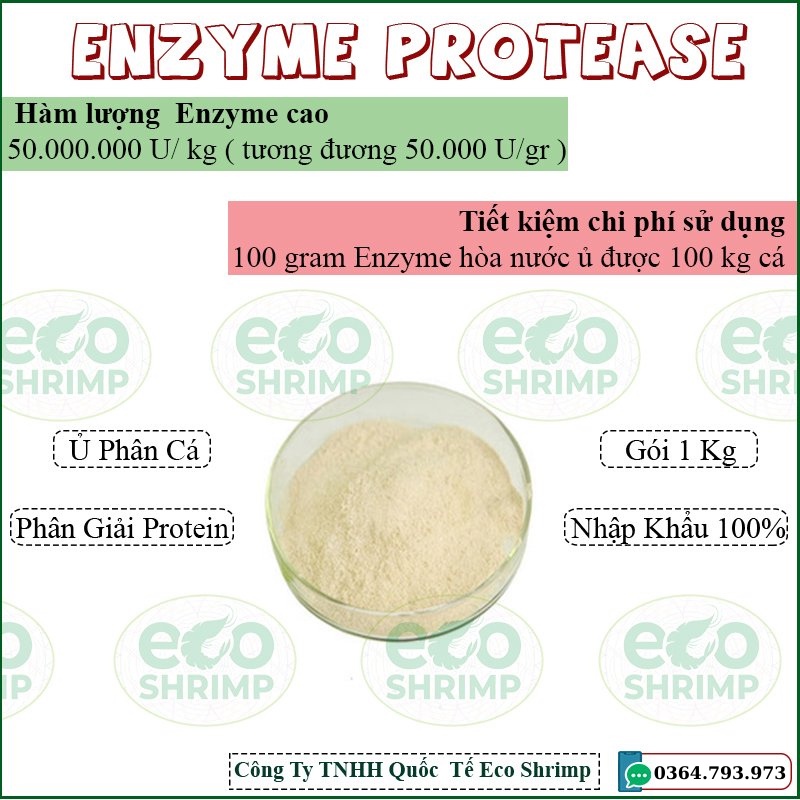 [SRMAR4574-Giảm 50% tối đa 20K đơn từ 0Đ]Men Ủ Phân Cá Enzyme Protease⚡Phân hủy nhanh protein trong cá khử mùi hôi