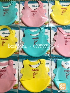 Yếm ăn dặm silicone siêu mềm Dolphin