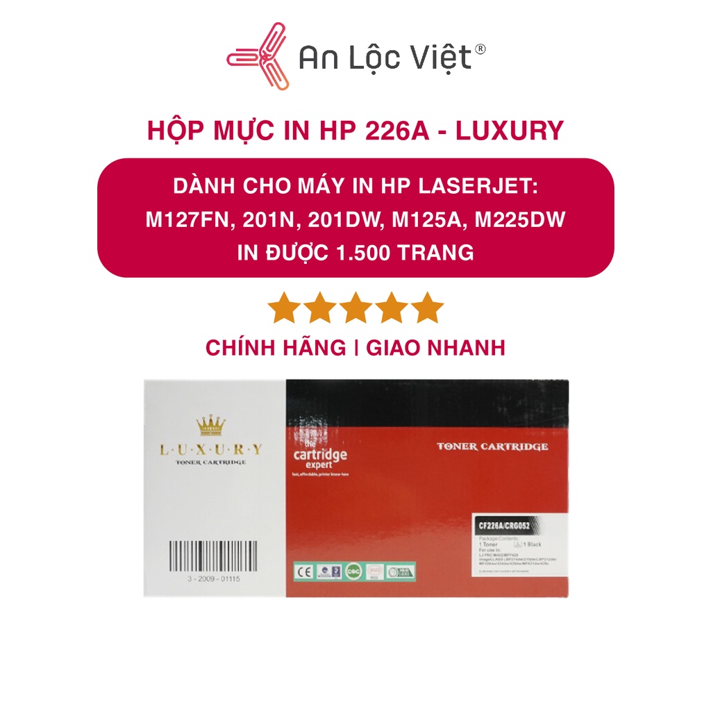 Hộp mực in HP 226A - Luxury mực đen