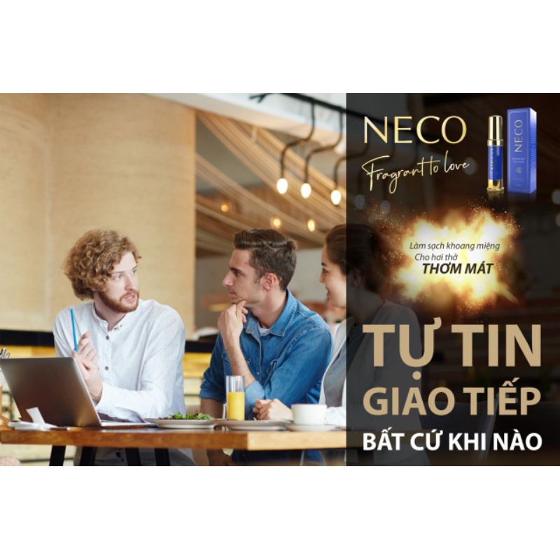 Xịt Thơm Miệng Neco chai 15ml hương bạc hà Ngăn Ngừa Hôi Miệng Tác Dụng Ngay
