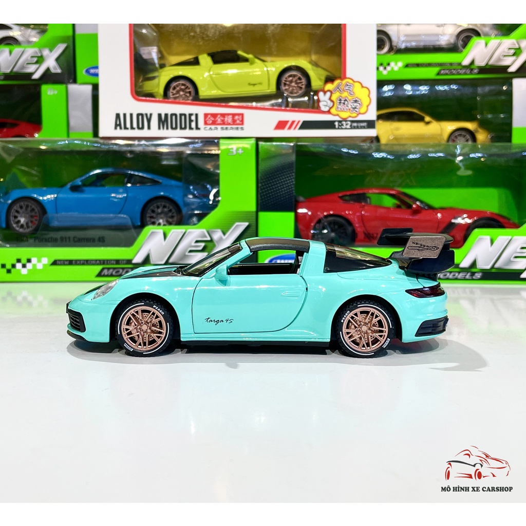 Mô hình xe ô tô Porsche 911 Targa 4s Weissach có mui tỉ lệ 1:32 hãng Alloy 2 màu