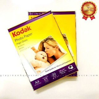 [10 TẶNG 2] Giấy In Ảnh KODAK Nhập Khẩu Khổ A4 Super Glossy