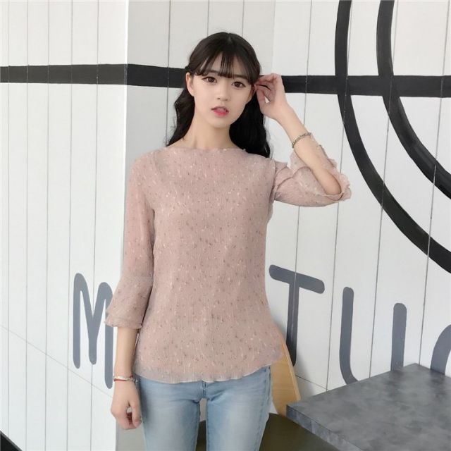 ÁO VOAN NHÚNG HOA NHÍ