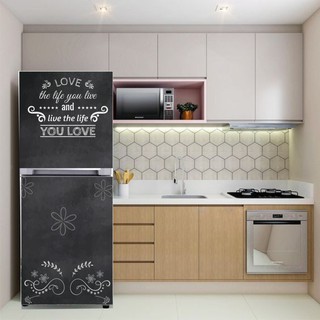 Miếng dán tủ lạnh hình bảng đen không thấm nước siêu bền đẹp - decal dán tủ lạnh cao cấp