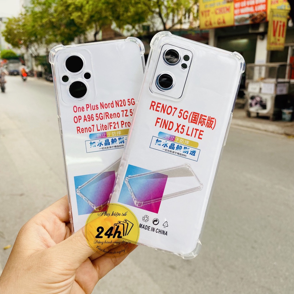 Ốp Lưng OPPO Reno 10 A38 4g A58 A78 A98 Reno 8T Reno 8 Reno 8 Z Reno 7 4G 5G Reno 7 Z 5G - Trong suốt 4 Góc chống sốc