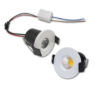 Mới 1w / 3w led trắng / trắng ấm ac 85-265v mini âm trần đèn led downlight trang sức tủ đèn cob mini spotlight đèn