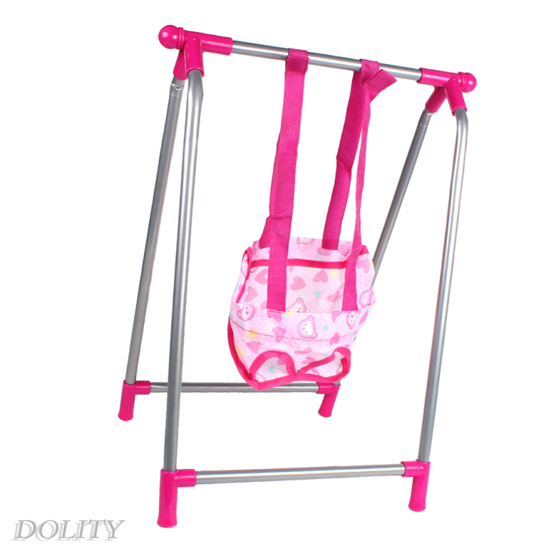 [DOLITY]Baby Nursery Room Furniture Decor ABS Doll Swing Set Kids Fun Play Toy Gift