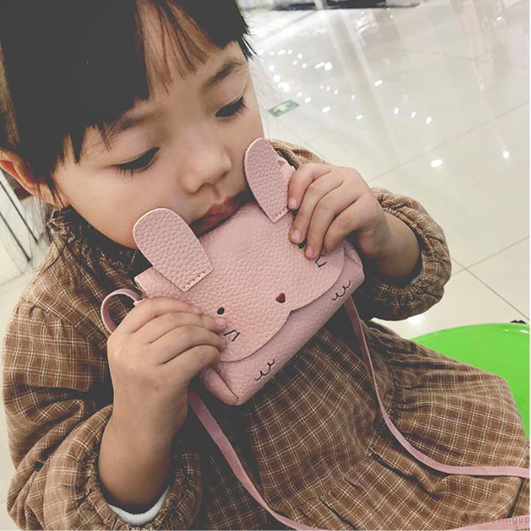 Túi đeo chéo da giả hình thỏ dễ thương cho nữ