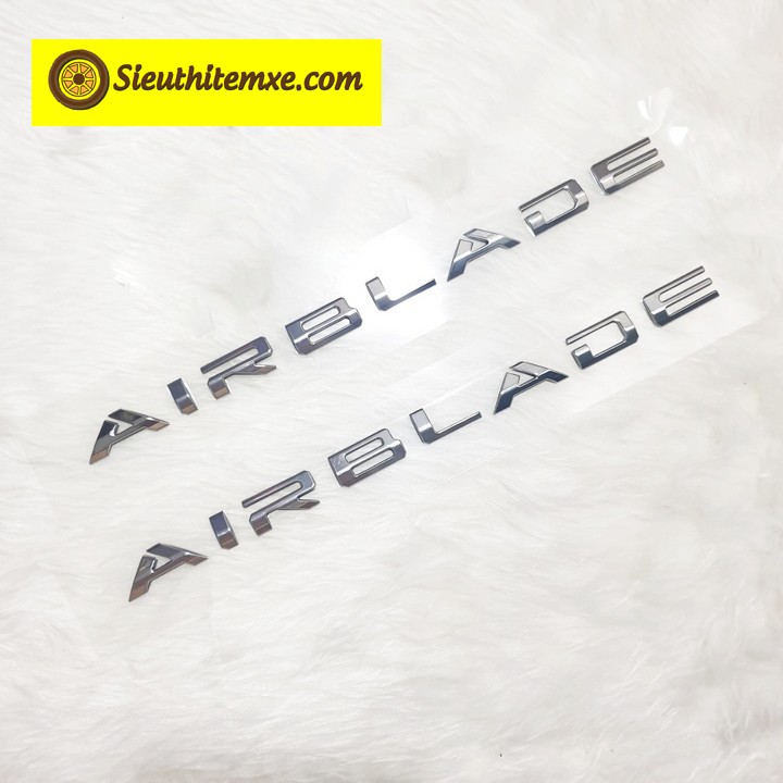 TEM CHỮ NỔI AIRBLADE 2020  BẠC - VÀNG HÀNG ZIN CAO CẤP - MỘT CẶP - Sieuthitemxe.com