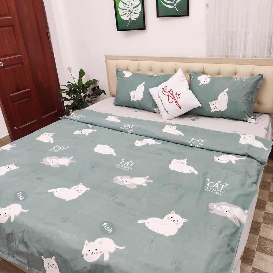 Bộ Chăn ga gối 4 món vải cotton TC 914 Shop Kingroom chuyên ga trải giường | BigBuy360 - bigbuy360.vn