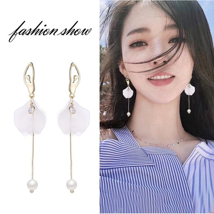 Bông tai hoa tai cánh Ánh Vàng phong cách Hàn Quốc i16