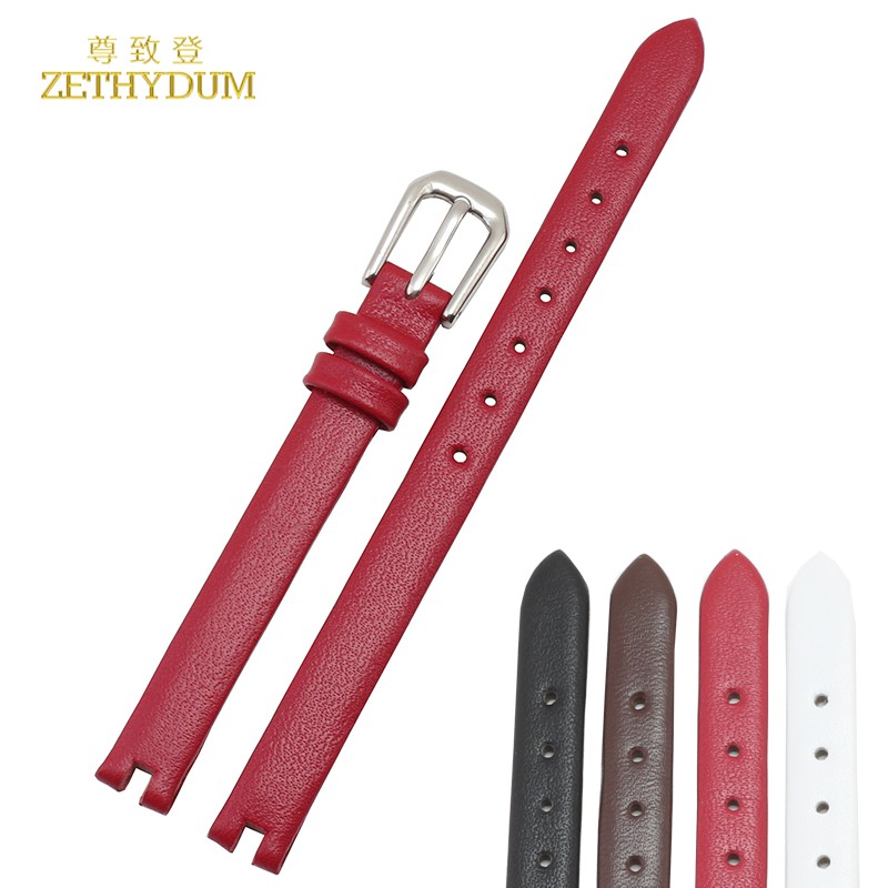 Dây da đồng hồ đeo tay 8mm 10mm 12mm nhiều màu thời trang cho nam và nữ