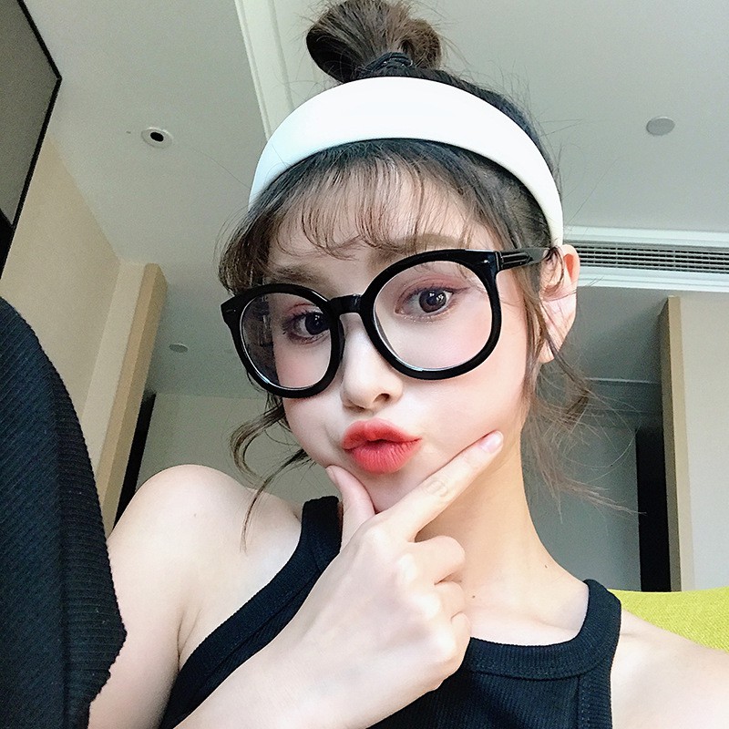 Mắt kính thời trang trong suốt chống ánh sáng xanh bảo vệ mắt dáng mặt tròn cực hot- 908