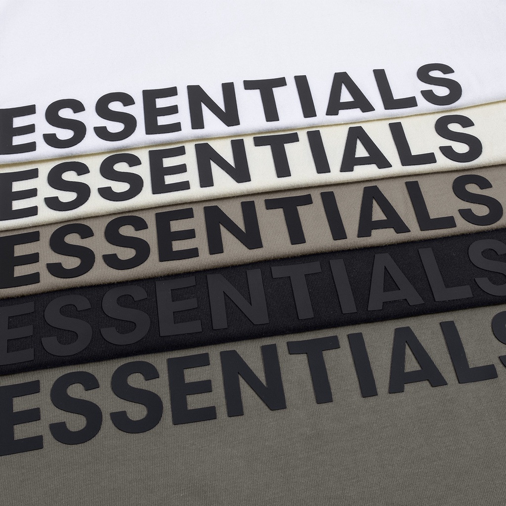 Áo thun Fear Of God FOG Essentials SS20 bản cao cấp chuẩn form âu, Áo tee Essentials in chữ silicon