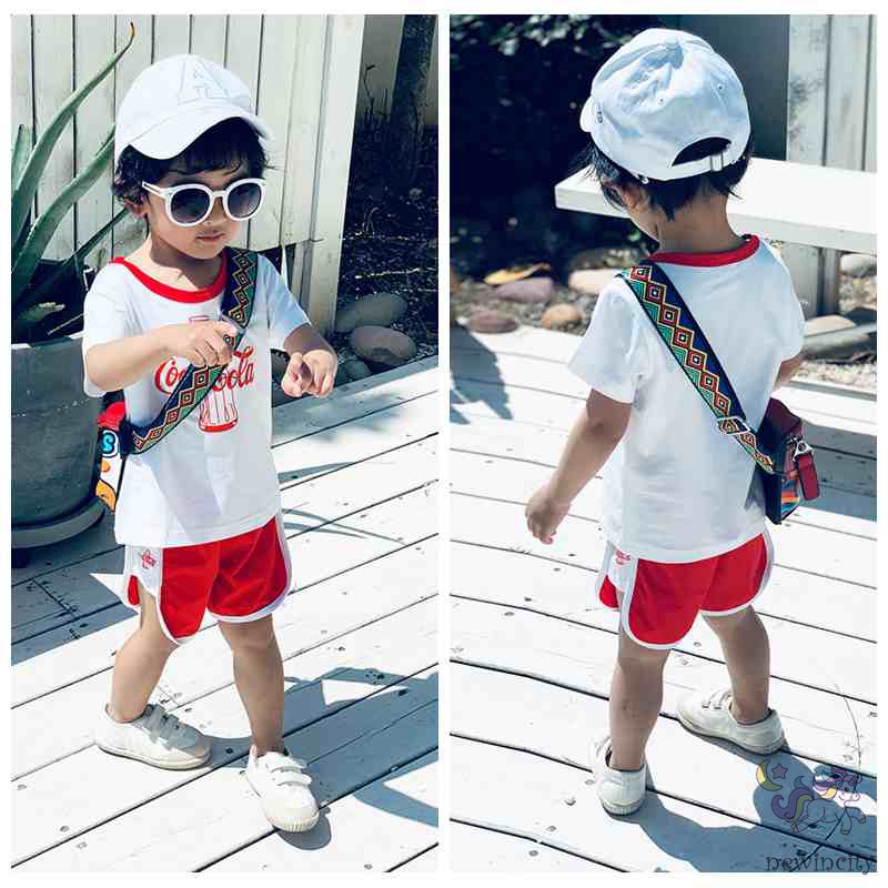 Set Áo Thun Tay Ngắn &amp; Quần Short Cho Bé Trai &amp; Gái