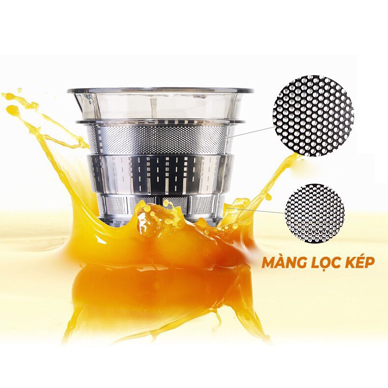 Máy ép trái cây chậm Hongxin RH312 , Máy ép hoa quả, rau củ cỡ lớn, ép nguyên quả, Hàng chính hãng  - Bảo hành 12 Tháng