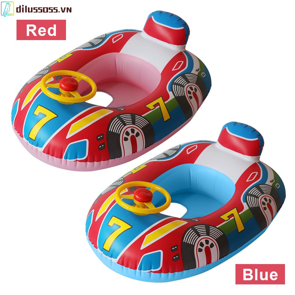 Phao Bơi Bơm Hơi Hình Tròn Bằng PVC Dễ Thương Cho Bé