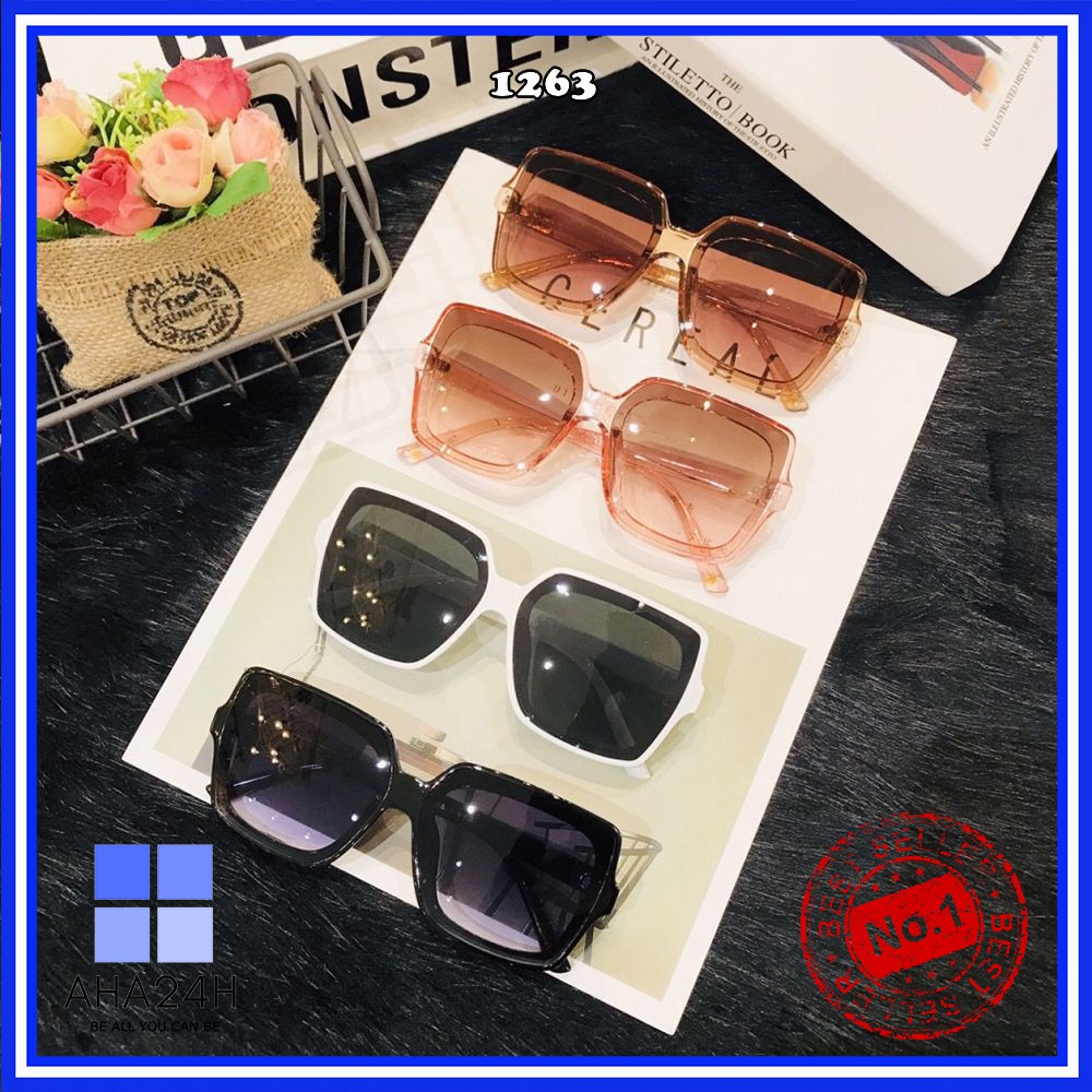 Mắt kính nữ đính ong cao cấp💖FREESHIP💖gọng kính mát viền dày tinh tế AH1263