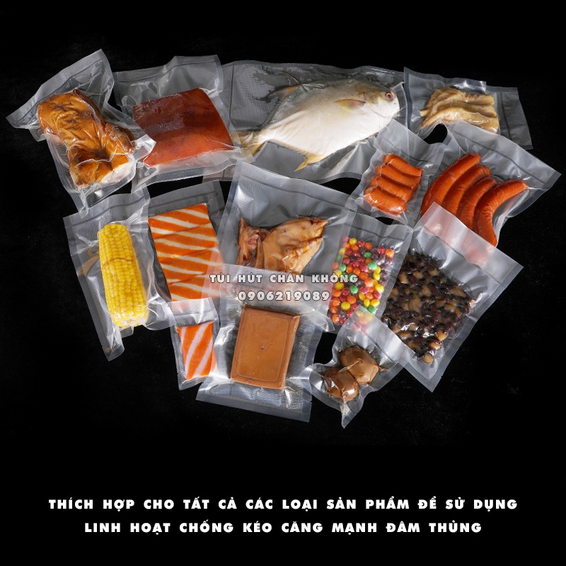 Set 10 Chiếc Túi Hút Chân Không Thực Phẩm Một Mặt Nhám Dùng  Tất Cả Các Loại Máy Hút