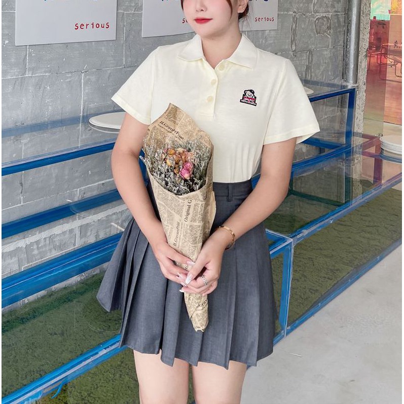 Áo PoLo NAm Nữ Chất Thun Mát Mẻ Có Cổ Form Rộng In Chú Gấu Vương Quốc Anh Dễ Thương Phong Cách Hàn Quốc Trẻ Trung TTQ205
