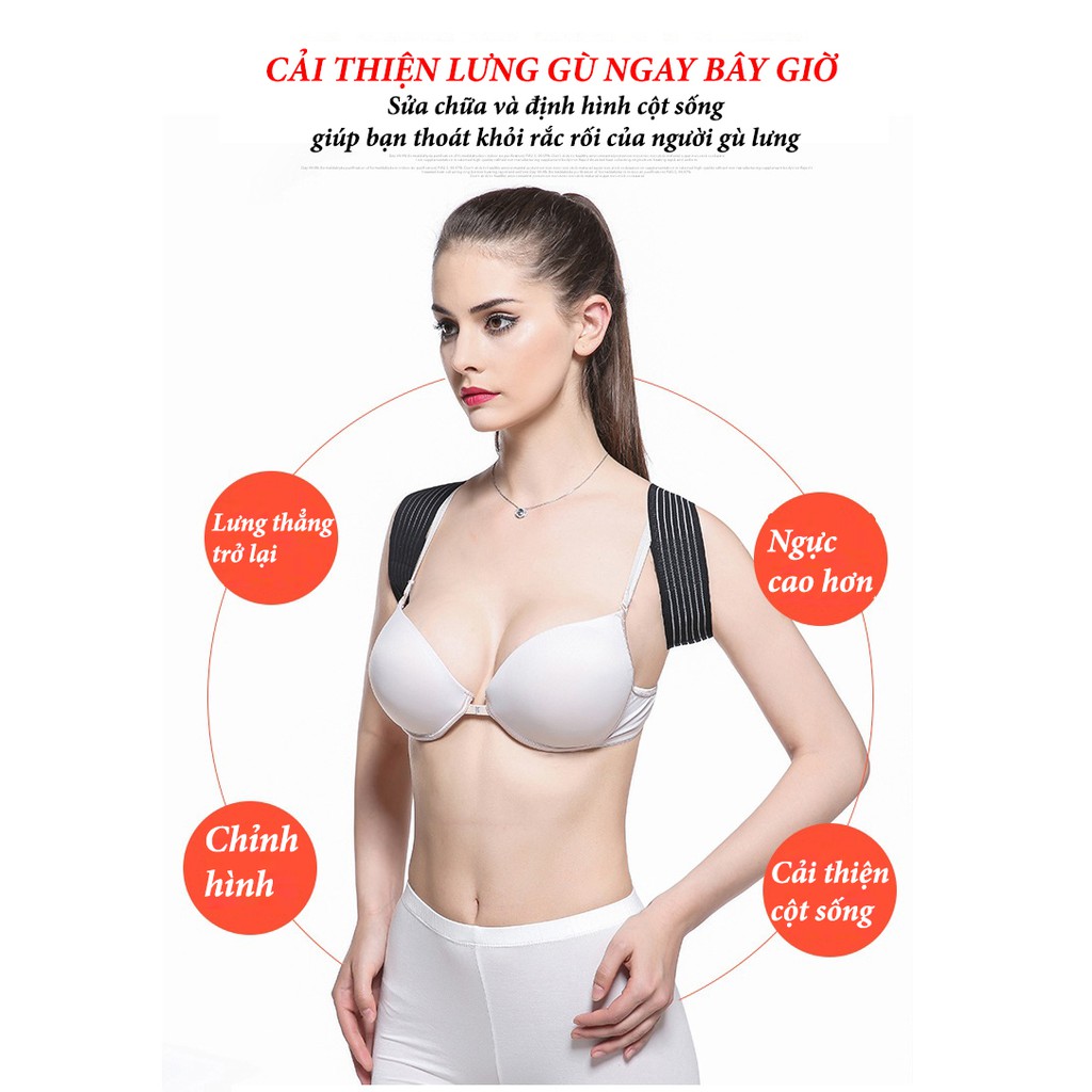Đai Chống Gù tiêu chuẩn Nhật Bản - Đai chỉnh hình lưng, cột sống, chống đau mỏi vai gáy #8