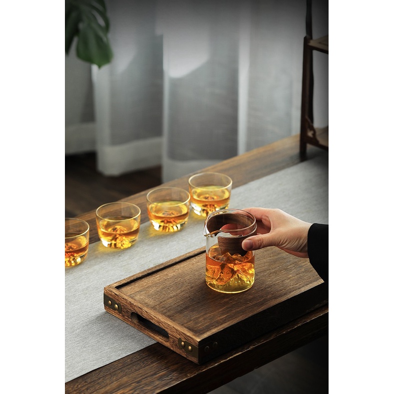 Tống chuyên trà bằng thủy tinh chịu nhiệt Borosilicate cao cấp