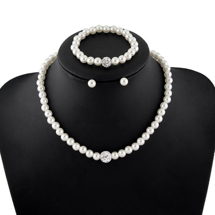 Bộ Trang Sức Ba Món Đính Ngọc Trai Cao Cấp Moouga/Set Trang Sức Bán Chạy