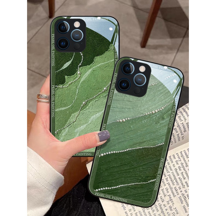 Ốp Điện Thoại Kính Cường Lực Sang Trọng Cho iphone 13 pro max 11 12 mini 6s plus 6 8 7 XS max X XR