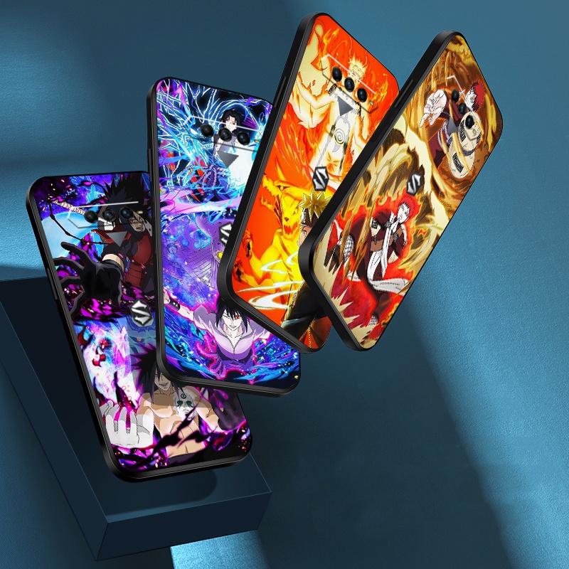 Cặp đôi Naruto Anime Hoạt hình vỏ điện thoại Xiaomi Black Shark 4 4S Vỏ TPU mềm silicon màu đen mờ 57