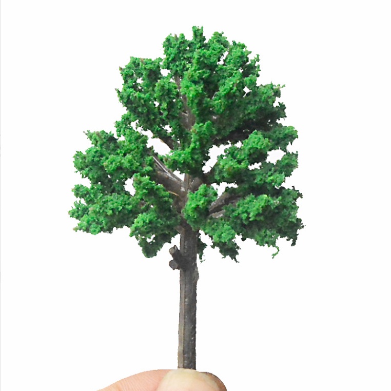 Mẫu cây tán lá rộng bằng nhựa bông màu xanh lá đậm cho các bạn trang trí tiểu cảnh, sa bàn, terrarium, DIY