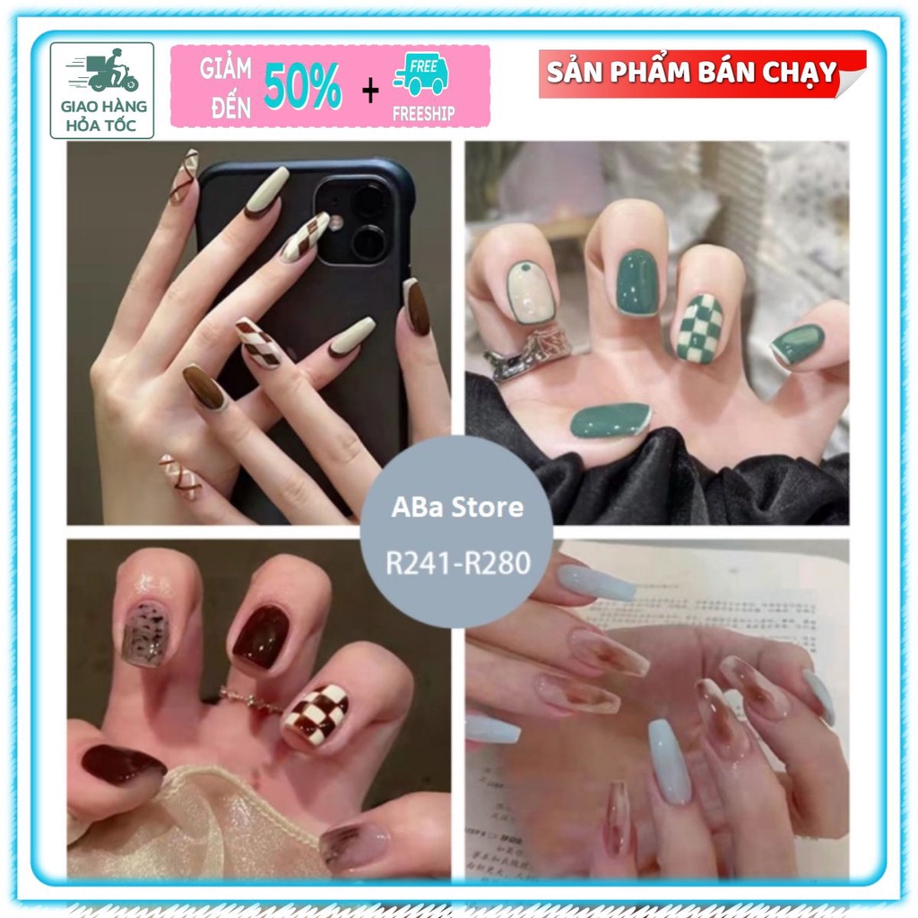 Móng tay giả 💖kèm keo💖 đẹp làm nail noel /R201- /
